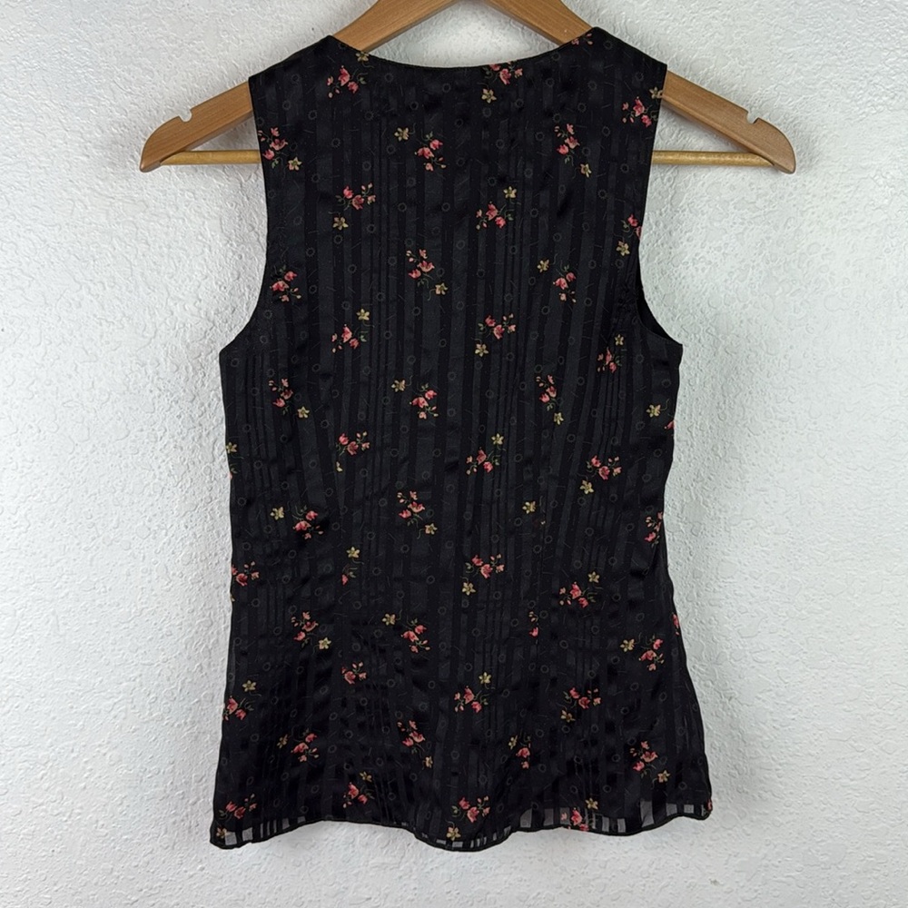 Banana Republic vintage Y2K babydoll floral silk top 0 - Picture 6 of 6